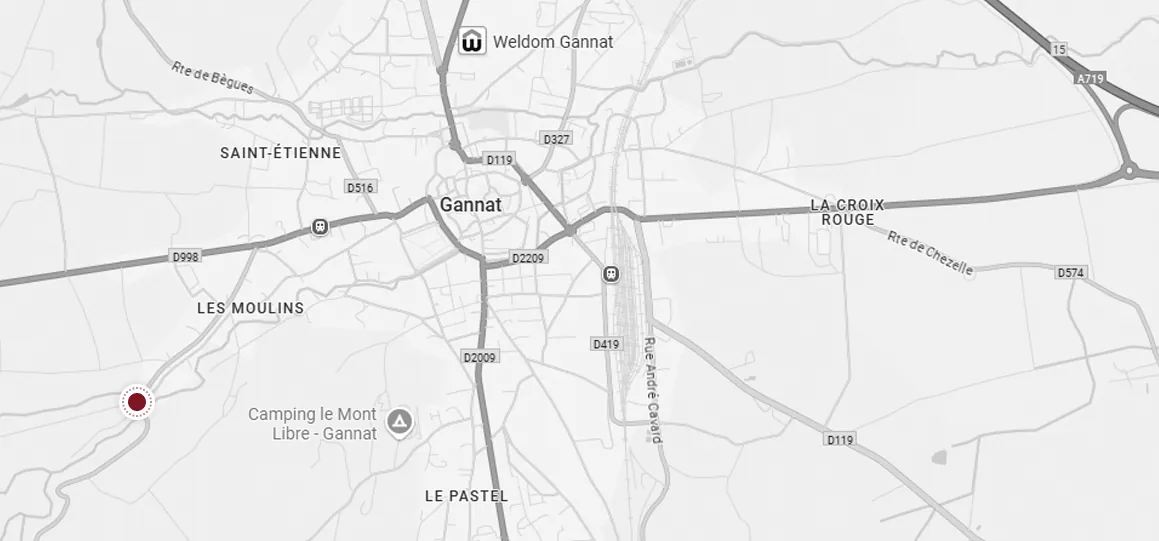Plan de situation d'Artisan JR à Gannat